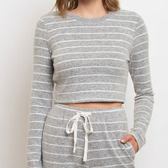 CASUAL DOLLZ STRIPE LOUNGE SET - Picture 2 of 4